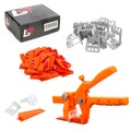 701-teiliges Fliesen Nivelliersystem Set 500x Laschen 2mm + 200x Keile + Zange