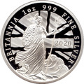 Feinsilber Proof Münze 2020 1oz £2 Britannia Royal Mint Gold Investition