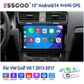 Android13 10" Autoradio Carplay 4+64G GPS NAVI SWC Für VW Golf VII MK7 2013-2017