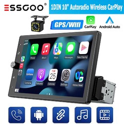 Autoradio 1 DIN Wireless Carplay Android Auto BT Kamera Mit Drehbarer Bildschirm