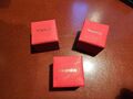 3 x Majorica Schmuck-Boxen in Rot 2 x Ring 1 x für Ohrringe Schmuck-Aufbewahrung