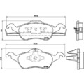 1x Bremsbelagsatz, Scheibenbremse BREMBO P 24 046 passend für FORD