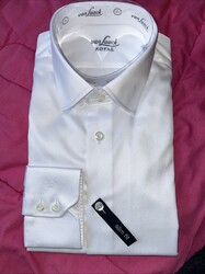 Van Laack Herren Hemd Slim Fit Gr. M/40 mit Extra Langem Arm