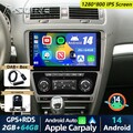 DAB+ 64G Android 14 Autoradio Für Skoda Octavia 2 2004-2013 Carplay GPS Navi Kam
