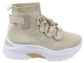 BEIGE HOHE SNEAKERS MIT FLEXIBLEM OBERMATERIAL