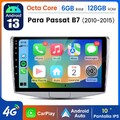 Android 14 Für VW Passat B7 2010-2015 Carplay Autoradio GPS NAVI BT DAB+ 6+128GB
