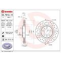 2x Bremsscheibe BREMBO 09.7012.1X passend für AUDI SEAT SKODA VW VW (FAW)