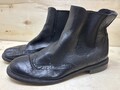 PAUL GREEN DAMEN STIEFEL CHELSEA BOOTS MIT BROGUE-DEKOR GR:39 UK:6 SCHWARZ