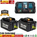 2x Für Original Makita Akku 18V 6,0Ah 9Ah BL1860B BL1850B BL1830B Akku Ladegerät