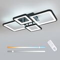 LED Deckenleuchte Modern 54W Dimmbar 4 Köpf Deckenlampe Fernbedienung Wohnzimmer
