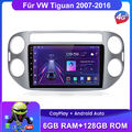 6+128G 9" Android 12 Autoradio Carplay Für VW Tiguan 2007-2016 GPS NAVI DAB+ USB