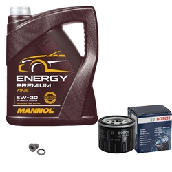 BOSCH Ölfilter 5 L MANNOL Energy Premium 5W-30 für Dacia Duster Lodgy 1.5 dCi