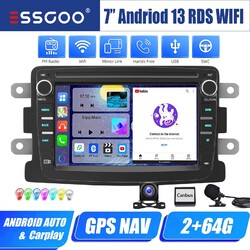 Für Renault Dacia Duster Logan Lodgy Android 13 2+64G Carplay Autoradio GPS +Kam