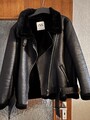 Schwarze Bomberjacke mit Gürtel von Zara – Größe XXL, neu & stylisch