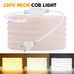 230V 220V Neon COB LED Streifen Stripe Band Licht Schlauch Leiste IP67 Dimmbar
