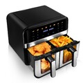 Doppel Heißluftfritteuse 8in1 Dual Air Fryer Mit Digital Touch-Screen 2400W 9L