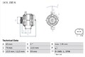 Bosch Lichtmaschine Generator für Ford Transit Pritsche 2007-2011 0986047920