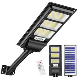 LED Straßenlampe mit Bewegungsmelder Sensor Solar Straßenlaterne + Fernbedienung
