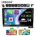 4+64GB 9 ZOLL 2 DIN Apple Carplay Autoradio Android 13 GPS Navi KAM DAB+ WIFI BT