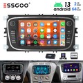 DAB+ Autoradio Android 13 GPS Navi +KAM Für Ford Focus MK2 Mondeo C S Max Galaxy