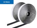 10M Klettband selbstklebend extra stark - Schwarz 20mm breit beidseitig doppelt