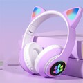 Bluetooth Katze Ohr Kopfhörer Gaming Headset Kopfhörer mit LED Licht für Kinder
