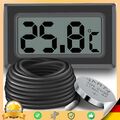 Mini Thermometer LCD Digital Temperatur Messgerät Anzeige Kabel Fühler 1M Retoo