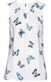 Damen Tunika weiß Schmetterling Motiv Shirt Top Rundhals Größe 36 bis 54 neu977