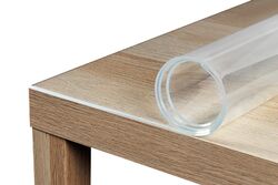 Tischmatte Tischschutz Folie transparent 2mm abgeschrägte Kante 45° Tischdecke ✔MADE IN GERMANY ✔GEEIGNET für den KONTAKT LEBENSMITTEL