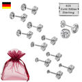 Paar Ohrstecker ECHT 925 Silber Zirkonia DAMEN HERREN KINDER SCHMUCK NEU 1082 💎