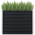 vidaXL Hochbeet Anthrazit 100 x 100 x 77 cm Verzinkter Stahl ASS