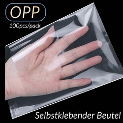 Folienbeutel Selbstklebend Hochglanz Beutel PP Folie Tüten Klar Transparent Poly