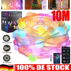 10M 80 LED Lichtschlauch Lichterschlauch Garten Außen/Innen Party Lichterkette