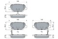 BOSCH 0 986 495 393 Bremsbelagsatz, Scheibenbremse für FIAT