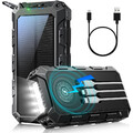 30000mAh Solar Power Bank Tragbar Externer Batterie Ladegerät für alle Handy DHL