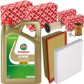 FEBI FILTERSET+CASTROL 5W30 ÖL passend für A3 8V VW GOLF 7 TOURAN 5T TIGUAN AD