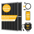 850W Bifazial Balkonkraftwerk mit 800W Wechselrichter Photovoltaik Solaranlage
