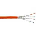 InLine Verlegekabel Cat7a S/FTP(PiMF)4x2x0,58 AWG23 1000MHz orange 100m