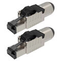 Netzwerkstecker RJ45 Stecker Cat8 CAT8.1 2x Steckverbinder werkzeuglos geschirmt
