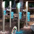 RGB LED Dimmer Steh Lampen Fernbedienung Bewegungsmelder Garten Außen Steckdosen