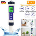 5 IN 1 Digital Wasser Qualität Tester Stift EC Ph Salzgehalt Temp Meter/Finder.