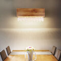 Wandlampe Wandleuchte Kristalllampe LED Holzleuchte Schlafzimmerlampe H 17 cm
