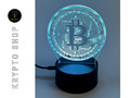 3 D LED Lampe Bitcoin Gold 16 Farben Visual Touch Nachtlicht mit Fernbedienung