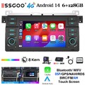 7" 8-Kern DAB+ Autoradio Android 14 für BMW 3er E46 M3 MGZT 128G Navi BT Carplay