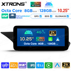 XTRONS 10,25" Android 14 Autoradio GPS 8-Core 8G+128GB 2K Für Mercedes W212 S212