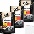 Sheba Selection in Sauce mit Huhn Rind 3er Pack 3x85g Packung usy Block