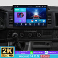 8-Kern 4+64GB Android 14 Autoradio 2K Navi GPS BT Für VW T6 Transporter Multivan