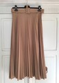 Zara Blogger Plissee Falten Rock Beige Gr. XS/34 Neu mit Etikett