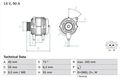 BOSCH 0 986 038 380 Lichtmaschine Generator 90A 14V für VW GOLF III (1H1)