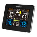 Wetterstation Mondphasenanzeige DCF Funkuhr Alarm Funktion Sensor Schwarz BF